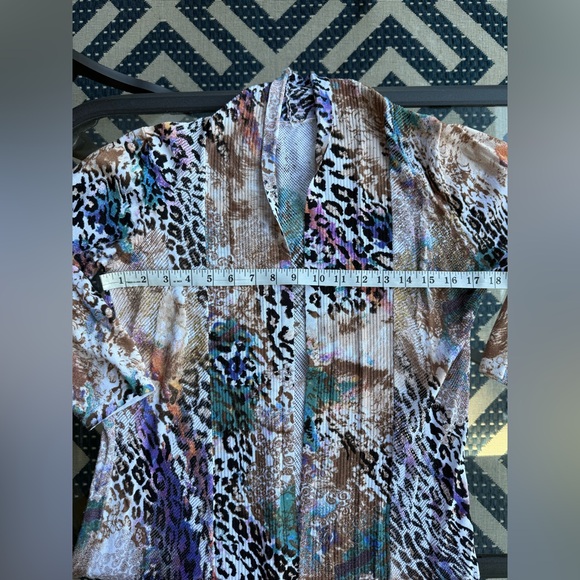 Venus Colorful Animal Print Long Open Cardigan - Picture 5 of 5